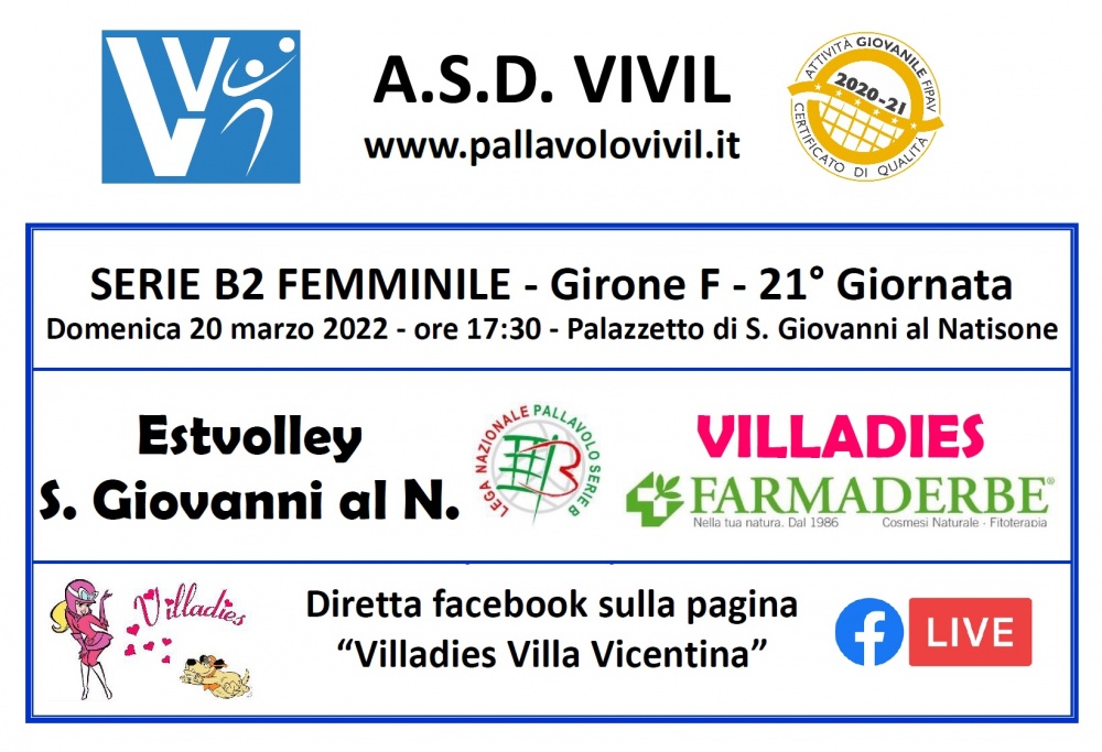 La Villadies Farmaderbe va a San Giovanni per riprendersi la seconda posizione