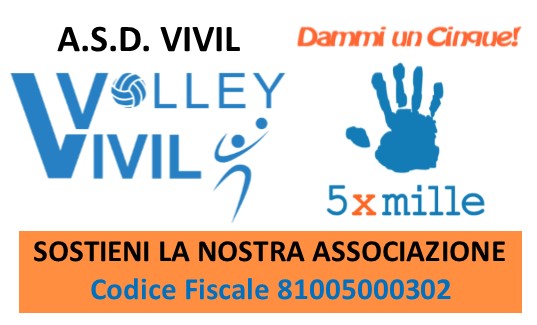 Dona il tuo 5 x mille all'A.S.D. VIVIL: SOSTIENICI!!!