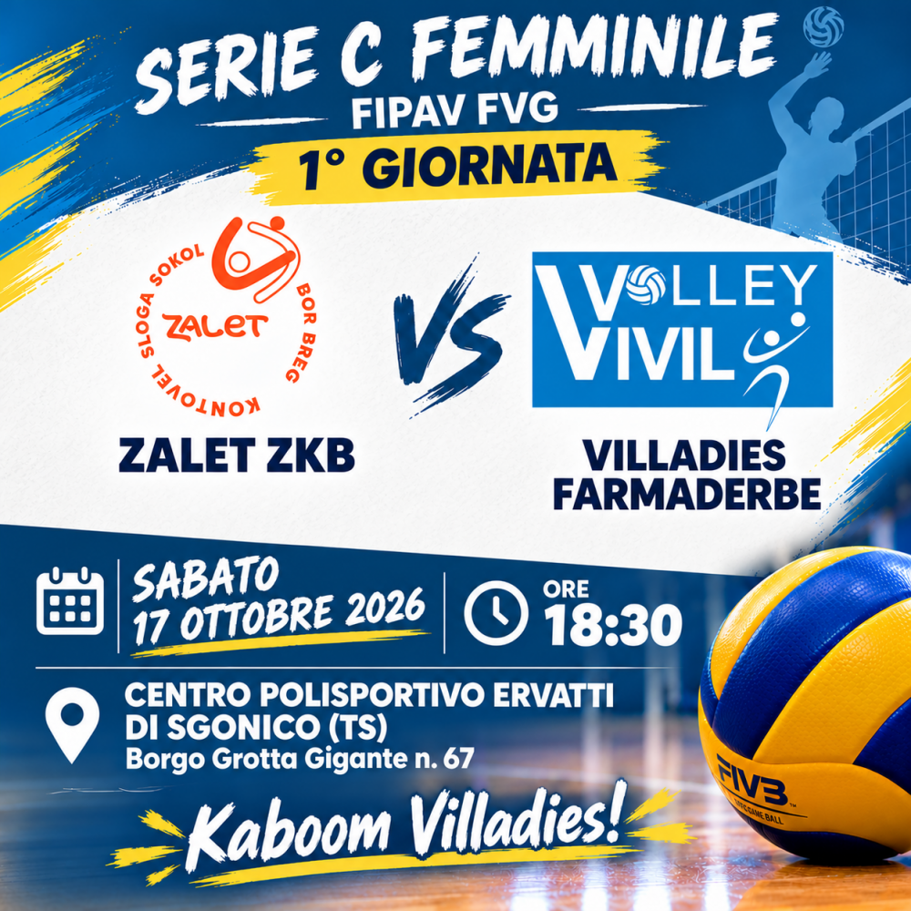 Zalet-Villadies Farmaderbe serie C femminile fipav fvg