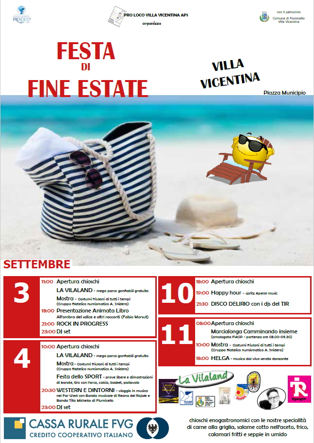 La locandina della Festa di Fine Estate