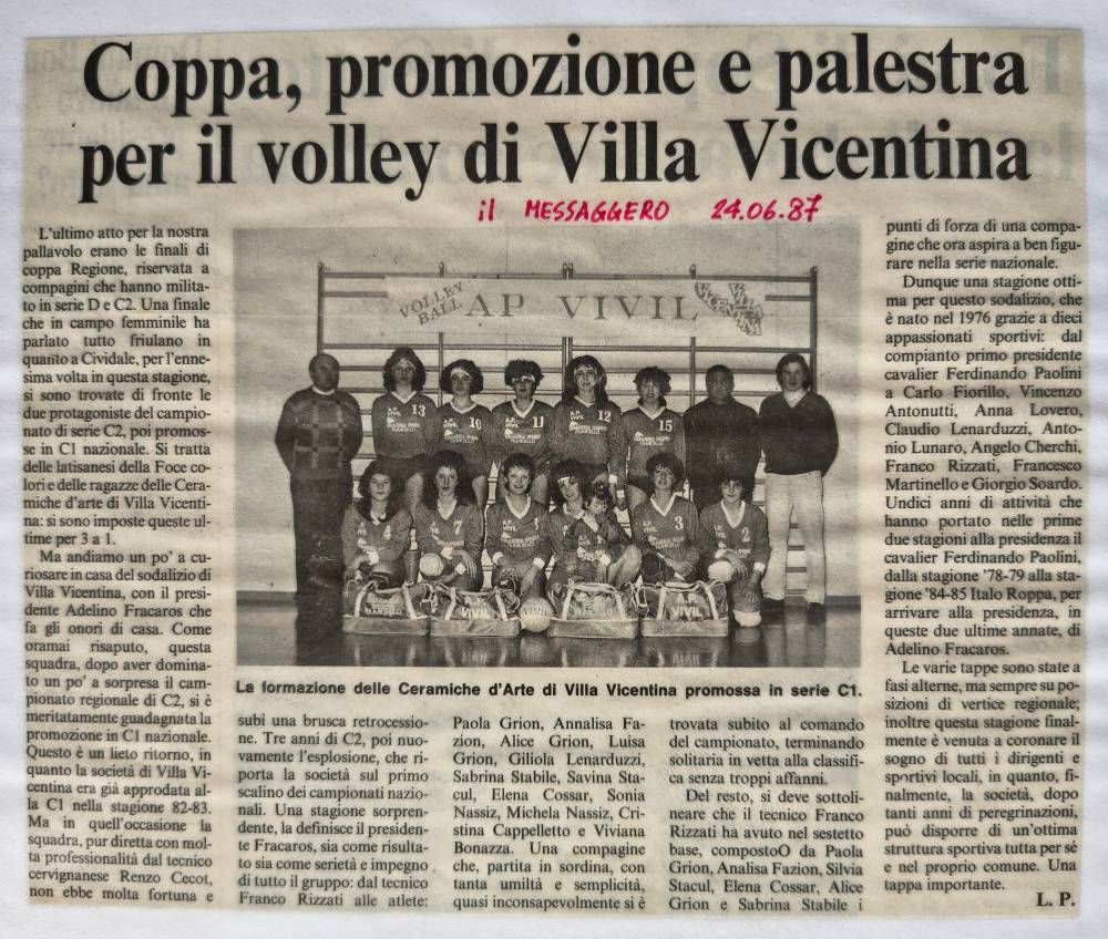 Messaggero Veneto del 24 giugno 1987