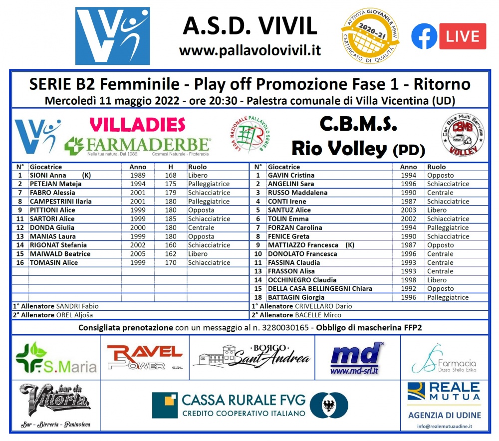 Volantino playoff fase 1 Ritorno