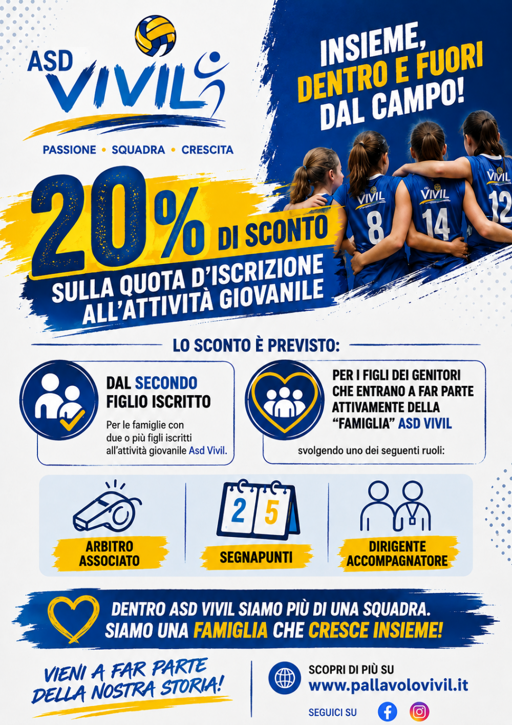 sconti vivil iscrizione attivit&agrave; giovanile