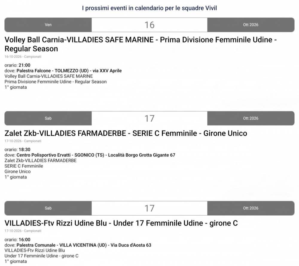 calendario 16-17 ottobre 2026